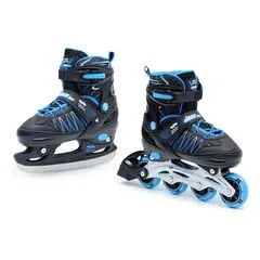 SMJ SPORT JACK Łyżworolki męskie 2w1 Łyżwy i rolki niebieskie/czarne, Kolor: niebieski, Waga: 2, Rozmiar: 30-33