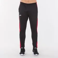 JOMA CHAMPIONSHIP IV 100761.106 spodnie męskie dresowe treningowe czarne/czerwone, Kolor: czarny, Rozmiar: XL