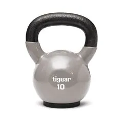 TIGUAR Kettlebell do ćwiczeń crossfit na siłownię 10kg szary, Kolor: szary, Waga: 10