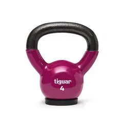 TIGUAR Kettlebell do ćwiczeń crossfit na siłownię 4kg fioletowy, Kolor: fioletowy, Waga: 4