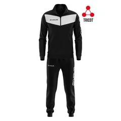 GIVOVA dres sportowy męski komplet bluza i spodnie Torino czarny/niebieski, Kolor: czarny, Rozmiar: S
