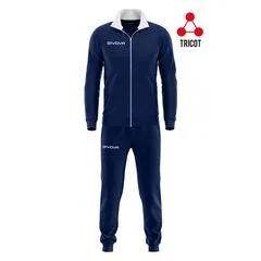 GIVOVA dres sportowy męski komplet bluza i spodnie Torino biały/niebieski, Kolor: niebieski, Rozmiar: S