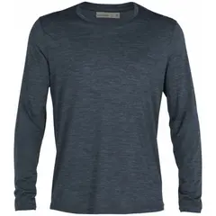 Icebreaker Koszulka męska Sphere LS Crewe Serene Blue Heather, Kolor: niebieski, Waga: 1, Rozmiar: L