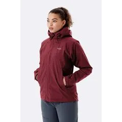 Rab Kurtka membranowa damska Downpour Eco Jacket bordowa, Kolor: szary, Waga: 1, Rozmiar: S