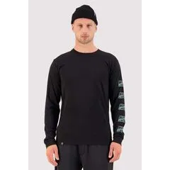 Mons Royale Koszulka męska merino Mens Icon LS 8090 Black, Kolor: czarny, Waga: 0.5, Rozmiar: S