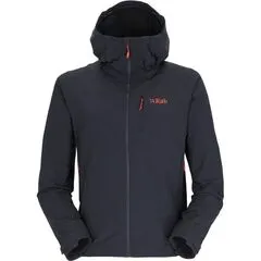 Rab Kurtka softshell męska Torque Jacket Beluga, Kolor: czarny, Waga: 1, Rozmiar: L