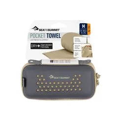 Sea to Summit Ręcznik szybkoschnący Pocket Towel beżowy, Kolor: beżowy, Waga: 0.5, Rozmiar: M