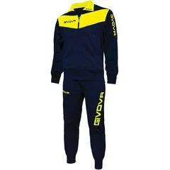 GIVOVA dres sportowy męski komplet bluza i spodnie TR018 granatowy, Kolor: granatowy, Rozmiar: XL