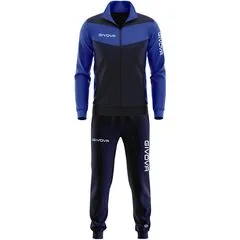 GIVOVA dres sportowy męski komplet bluza i spodnie TR018 niebieski/granatowy GIVOVA dres sportowy męski komplet bluza i spodnie TR018 niebieski/granatowy