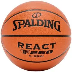 SPALDING piłka do koszykówki REACT TF-250 pomarańczowa, Kolor: pomarańczowy, Rozmiar: 7