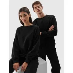 4F bluza dresowa bez kaptura bawełniana unisex 4FWAW24TSWSU1313 czarna, Kolor: czarny, Rozmiar: M