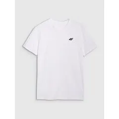 4F t-shirt męski koszulka bawełniana 4FWMM00TTSHM2256 biały, Kolor: biały, Rozmiar: XL