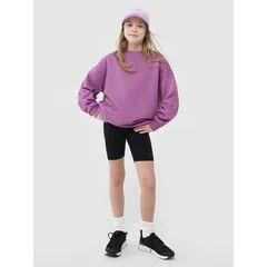 4F krótkie legginsy dla dziewczynki 4FJWSS25TSTIF014 jasnoróżowe, Kolor: czarny, Rozmiar: 122