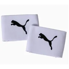 PUMA opaski na getry piłkarskie białe, Kolor: biały, Rozmiar: one size