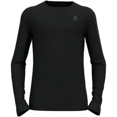 ODLO Koszulka męska BL TOP crew neck l/s MERINO 200 szara, Kolor: czarny, Rozmiar: S