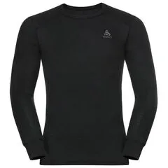ODLO koszulka termoaktywna męska z długim rękawem sportowa Active Warm czarna, Kolor: czarny, Rozmiar: XL