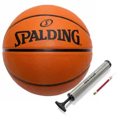 SPALDING piłka do koszykówki SLUM DUNK + POMPKA, Kolor: pomarańczowy, Rozmiar: 7