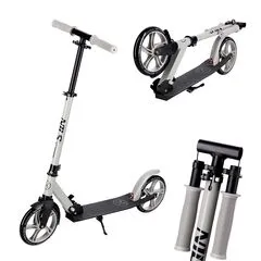 NILS EXTREME hulajnoga damska miejska składana z dużymi kołami HM2009 szara, Kolor: szary, Waga: 4 kg