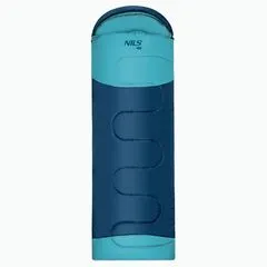 NILS CAMP śpiwór turystyczny typu kołdra z kapturem 215x75cm NC2008 turkusowy, Kolor: szary, Waga: 0,8, Rozmiar: M