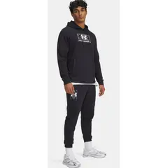UNDER ARMOUR spodnie dresowe męskie joggery UA Rival Terry Logo czarne, Kolor: czarny, Rozmiar: M