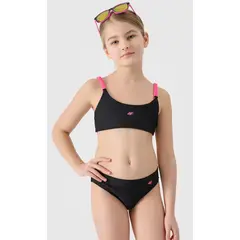 4F bikini zestaw dla dziewczynki 4FJWSS25UBKSF045 czarny, Kolor: czarny, Rozmiar: 122/128