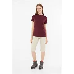 Viking koszulka damska Salen Merino Lady - bordowa