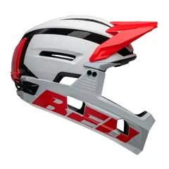 Kask full face BELL SUPER AIR R MIPS SPHERICAL matte gloss biały infrared, Kolor: biało-czerwony, Rozmiar: L (59-63 cm)