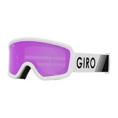 Gogle zimowe juniorskie GIRO CHICO 2.0 biały ZOOM (Szyba lustrzana kolorowa AMBER różowy 19-42% S2)