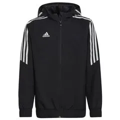 adidas Kurtka dziecięca Condivo 22 All Weather Jacket Jr HA6253 czarna, Kolor: czarny, Rozmiar: 164 cm