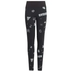 adidas Legginsy dziecięce JG Bluv Q3 Tight girls Jr IA1567, Kolor: czarny, Rozmiar: 170 cm