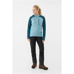 Bluza damska VIKING Delmore Hoodie Lady rozpinana z kapturem turkusowa