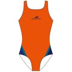 Strój kąpielowy dla dziewczynki Aquafeel Racer Back, Kolor: pomarańczowy, Rozmiar: 116