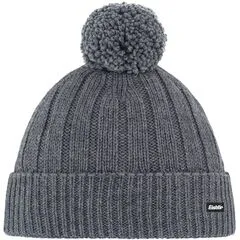 Czapka Eisbar Ayo Pompon MÜ z wełną merino szara, Kolor: szary, Rozmiar: one size