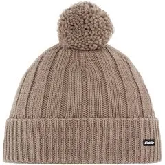 Czapka Eisbar Ayo Pompon MÜ z wełną merino beżowa, Kolor: beżowy, Rozmiar: one size