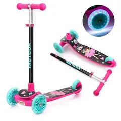 METEOR hulajnoga dziecieca dla dziewczynki trójkołowa Funny, Kolor: różowy