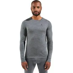 ODLO Koszulka męska BL TOP crew neck l/s MERINO 200 szara, Kolor: szary, Rozmiar: L ODLO Koszulka męska BL TOP crew neck l/s MERINO 200 szara, Kolor: szary, Rozmiar: L