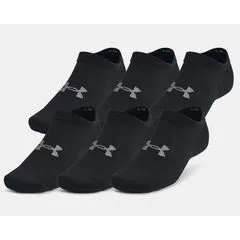 UNDER ARMOUR zestaw skarpetek stopek unisex 6 par Essential No Show czarne, Kolor: czarny, Rozmiar: M