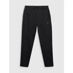 4F spodnie z bawełny drapanej z małym nadrukiem na boku 4FWAW25TTROM1251 czarne, Kolor: czarny, Rozmiar: XXL