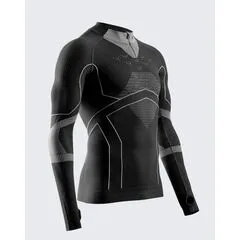 Koszulka męska X-Bionic ENERGY ACCUMULATOR LIGHT SHIRT LS 1/2 ZIP czarna, Kolor: czarny, Rozmiar: L