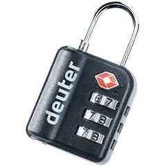 DEUTER kłódka turystyczna TS PAD LOCK, Kolor: czarny, Rozmiar: one size