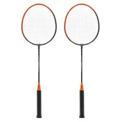 NILS Steel / Zestaw Do Badmintona 2 Rakiety pomarańczowe + Pokrowiec