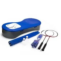 NILS Zestaw 2W1 Siatka Do Badmintona + Tenis Ziemny + 2 Rakiety + 2 Lotki + Walizka