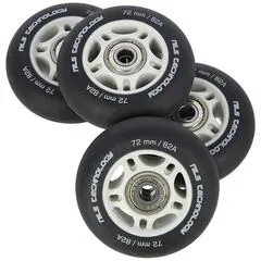 NILS EXTREME 72X24 82A Czarne Matowe (4 szt) + Abec-9 (8 szt) Zestaw Extreme