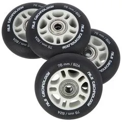 NILS EXTREME 76X24 82A Czarne Matowe (4 szt) + Abec-9 (8 szt) Zestaw Extreme