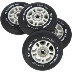 NILS EXTREME 84X24 82A Czarne Matowe (4 szt) + Abec-9 Chrome (8 szt) Zestaw Extreme