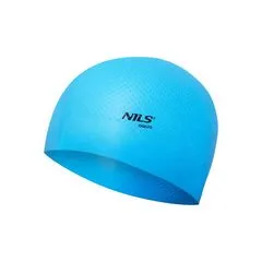 NILS AQUA NQC Jednokolorowy Czepek Silikonowy Dots Aqua błękitny, Kolor: błękitny NILS AQUA NQC Jednokolorowy Czepek Silikonowy Dots Aqua błękitny, Kolor: błękitny