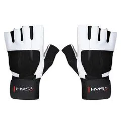 RST04 Rękawice Na Siłownię White-Black R. S HMS, Kolor: biały, Rozmiar: M