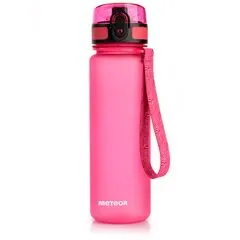 METEOR Bidon Sportowy 500 ml czarno-biały, Kolor: różowy, Waga: 0.15