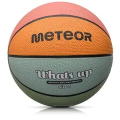 Piłka do koszykówki dziecięca treningowa Meteor What's Up niebieska, Kolor: jasnoniebieski/pomarańczowy, Waga: 0.48, Rozmiar: 5