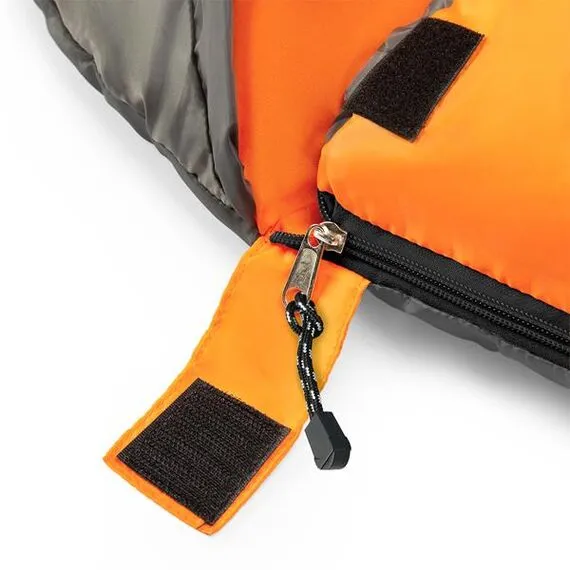 NILS CAMP śpiwór turystyczny typu kołdra z kapturem 215x75cm NC2008 pomarańczowy, Kolor: szaro-pomarańczowy, Waga: 1,1, Rozmiar: L, 16 zdjęcie